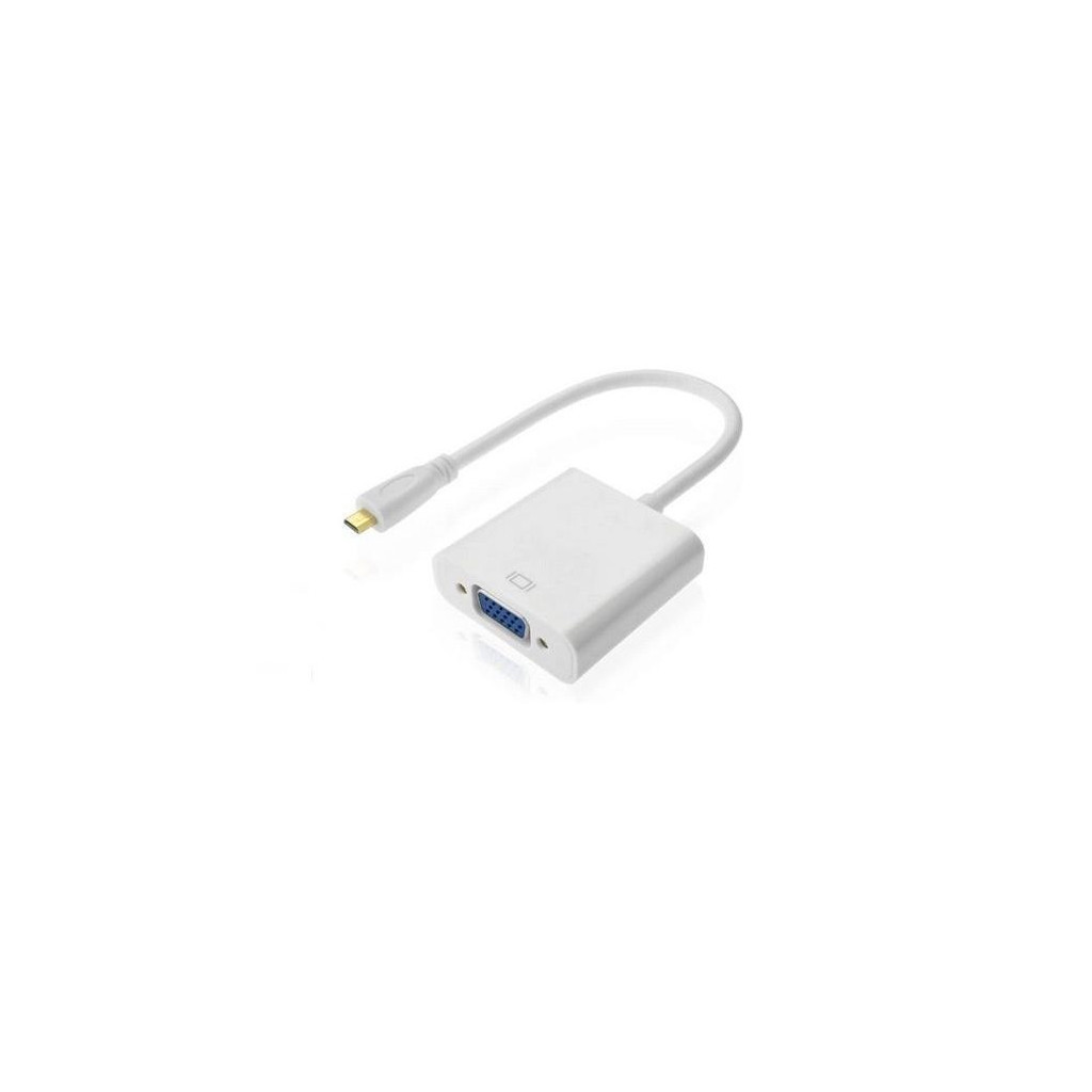 Перехідник micro HDMI M to VGA F 0.3m 4K/2K White Voltronic (YT-C-mcHDMI(M)/VGA(F)-W) - фото 1