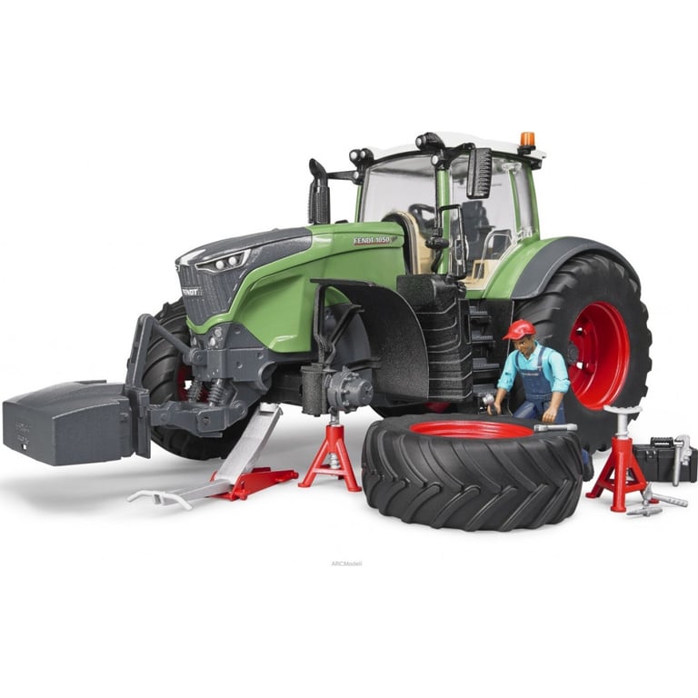 Масштабна модель автомобіля Bruder Трактор Fendt 1050 Vario з фігуркою та аксесуарами для ремонту (04041) - фото 6