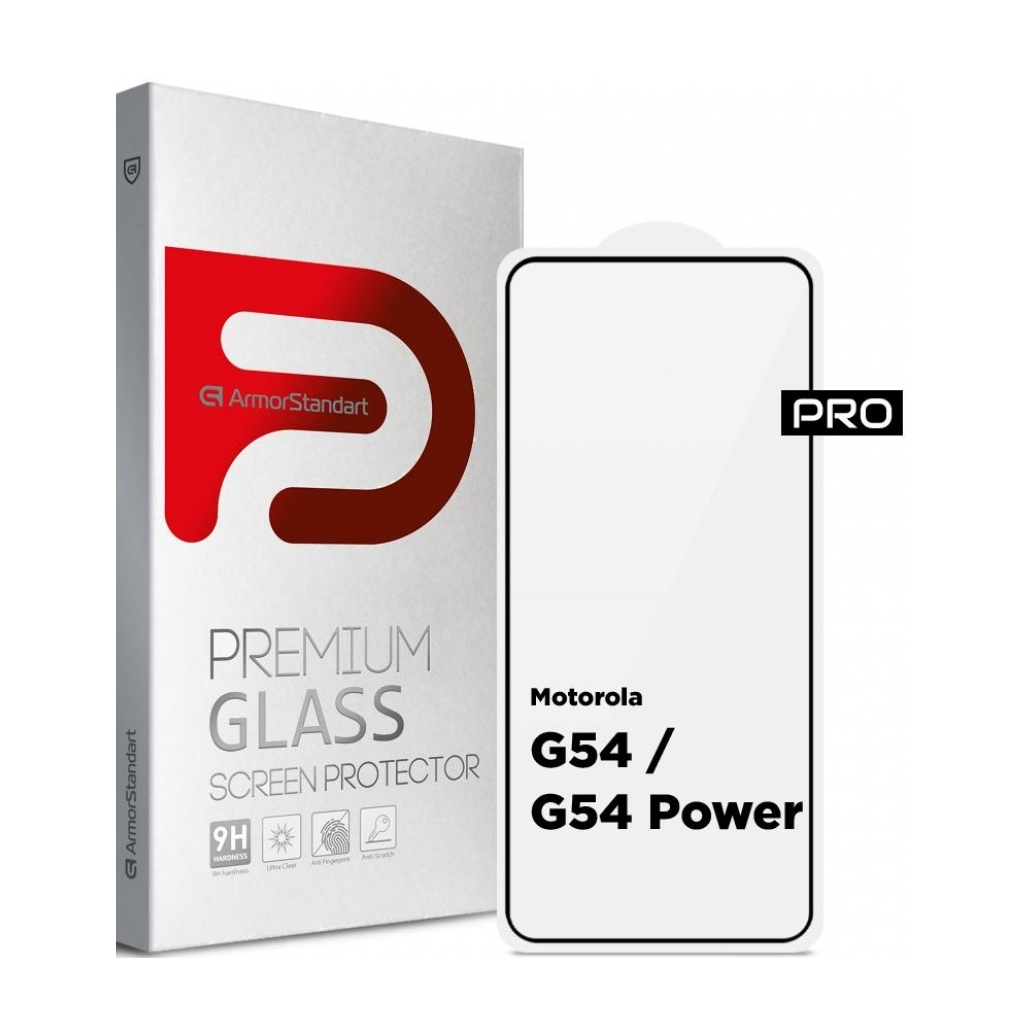 Скло захисне Armorstandart Pro Motorola G54 / G54 Power Black (ARM71082) - фото 1 Скло захисне Armorstandart Pro Motorola G54 / G54 Power Black (ARM71082) - фото 1