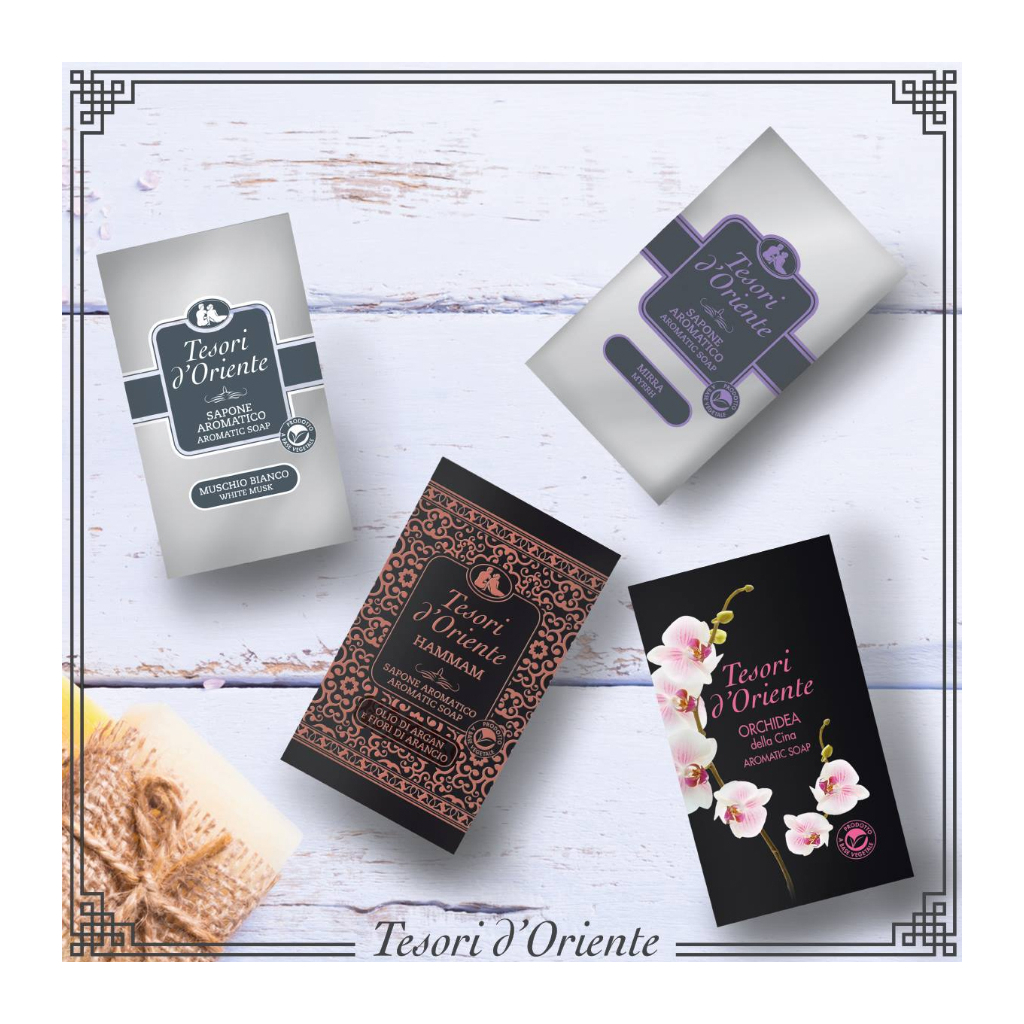 Тверде мило Tesori d'Oriente Білий мускус Парфумоване 125 г (8008970055169) - фото 4 Тверде мило Tesori d'Oriente Білий мускус Парфумоване 125 г (8008970055169) - фото 4