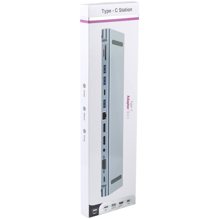 Порт-реплікатор Dynamode 11-in-1 USB-C to HDTV 4K/30Hz, VGA, 1хUSB3.0, RJ45, Type-C PD, Audio, SD/MicroSD (BYL-2003) - фото 10