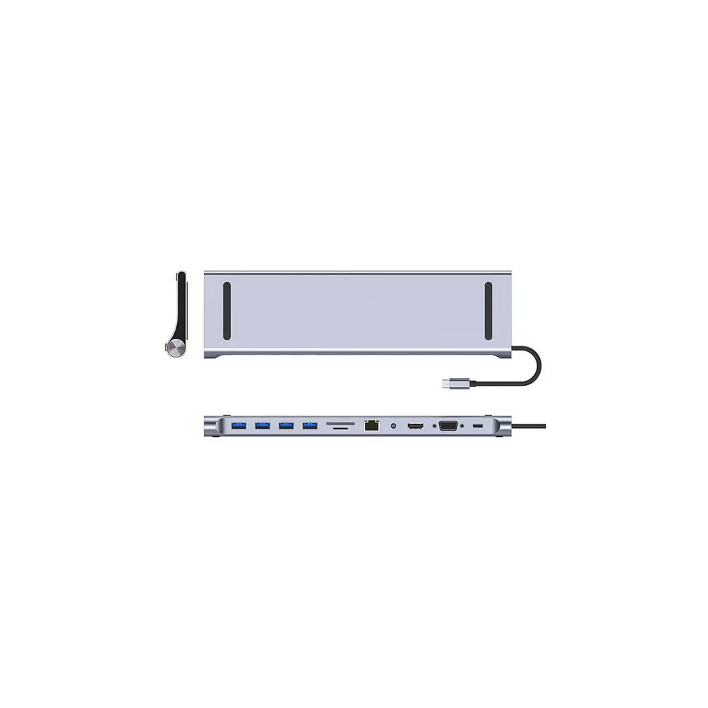 Порт-реплікатор Dynamode 11-in-1 USB-C to HDTV 4K/30Hz, VGA, 1хUSB3.0, RJ45, Type-C PD, Audio, SD/MicroSD (BYL-2003) - фото 4 Порт-реплікатор Dynamode 11-in-1 USB-C to HDTV 4K/30Hz, VGA, 1хUSB3.0, RJ45, Type-C PD, Audio, SD/MicroSD (BYL-2003) - фото 4