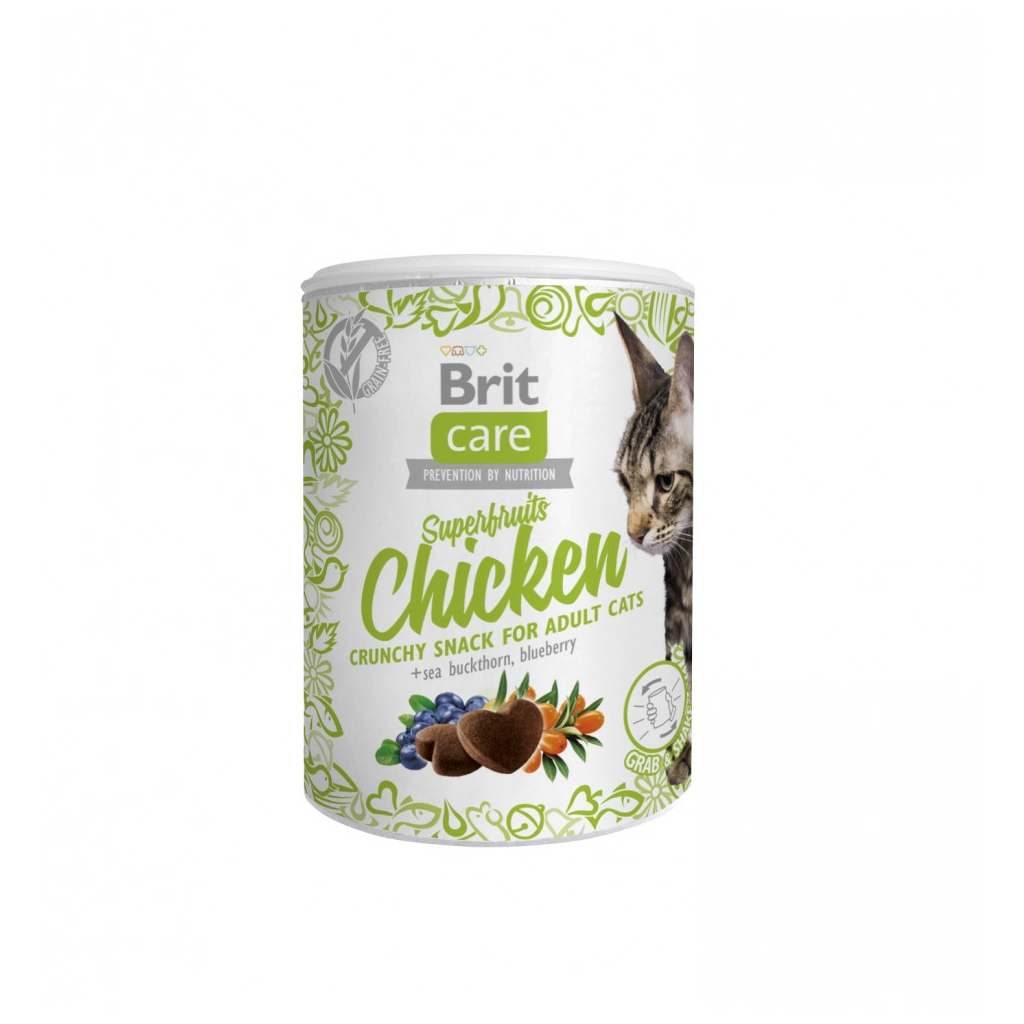 Ласощі для котів Brit Care Cat Snack Superfruits Chicken 100 г (8595602521432) Ласощі для котів Brit Care Cat Snack Superfruits Chicken 100 г (8595602521432)