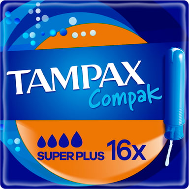 Тампони Tampax Compak Super Plus з аплікатором 16 шт. (8001841300399) - фото 1
