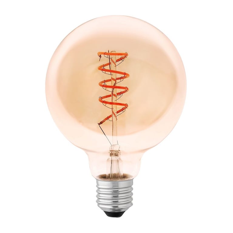 Лампочка Delux Globe G95 5Вт E27 2200К amber spiral filament (90018166) - фото 1