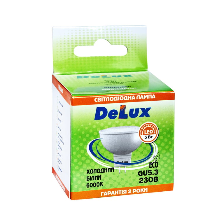Лампочка Delux JCDR 5Вт 6000K 220В GU5.3 (90001294) - фото 2