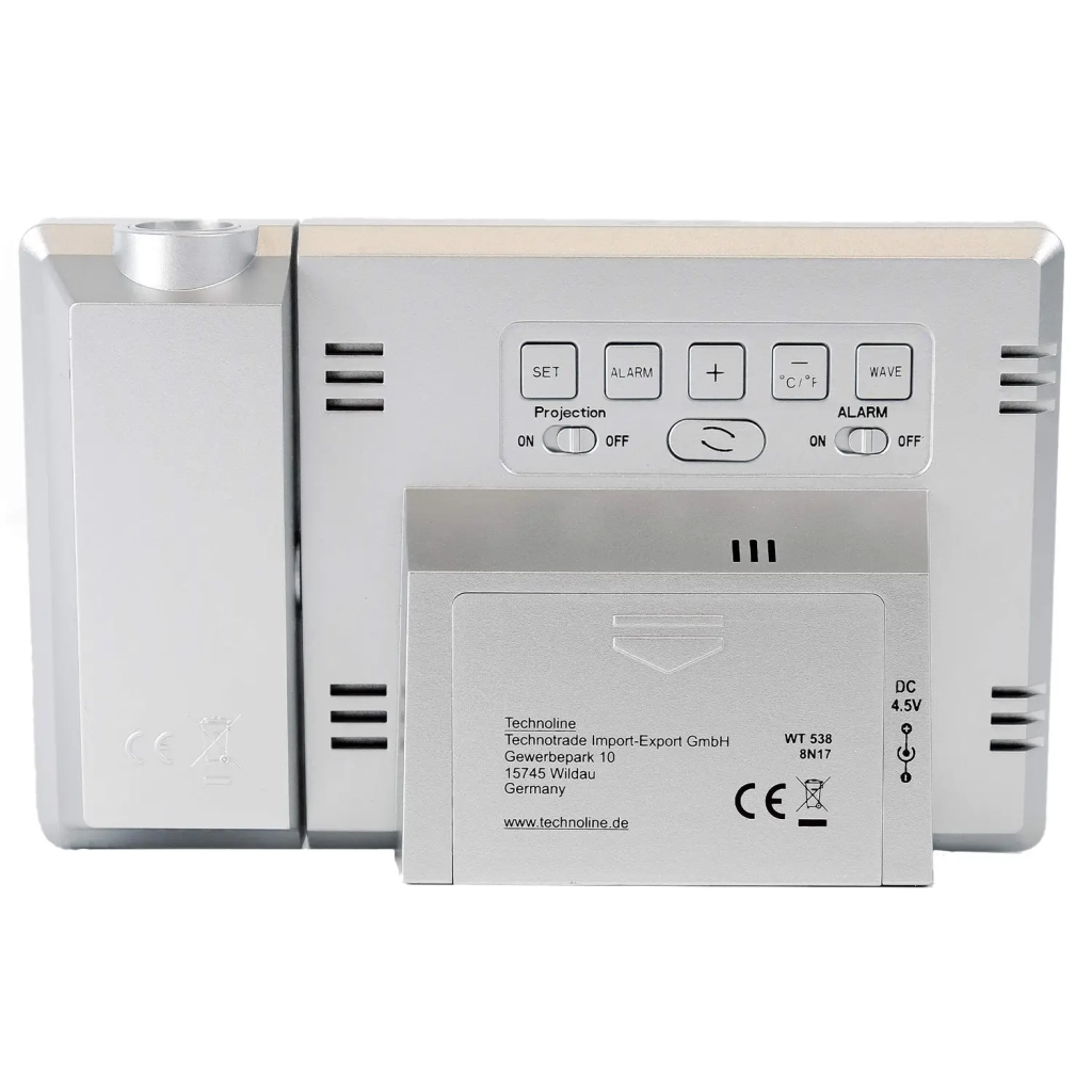 Настільний годинник Technoline WT538 проекційний Silver/Anthracite (DAS301198) - фото 3 Настільний годинник Technoline WT538 проекційний Silver/Anthracite (DAS301198) - фото 3