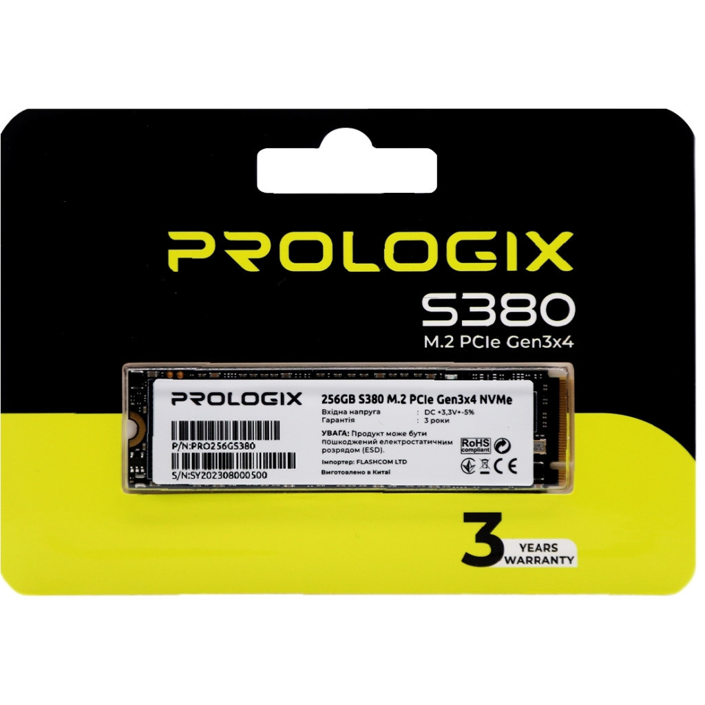 Накопичувач SSD M.2 2280 256GB Prologix (PRO256GS380) - фото 4 Накопичувач SSD M.2 2280 256GB Prologix (PRO256GS380) - фото 4