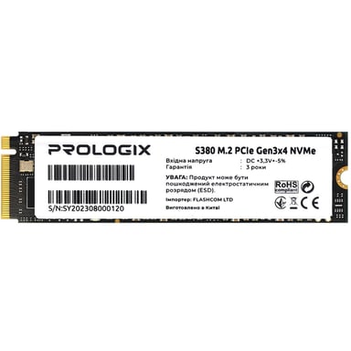 Накопичувач SSD M.2 2280 512GB Prologix (PRO512GS380) - фото 1