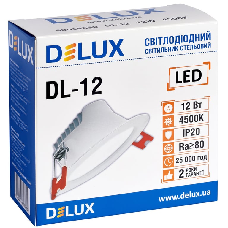 Світильник Delux DL-12 4500К 12Вт 960лм 230В D140мм (90018630) - фото 3