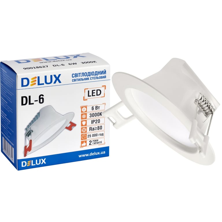 Світильник Delux DL-6 3000К 6Вт 480лм 230В D100мм (90018627) - фото 3