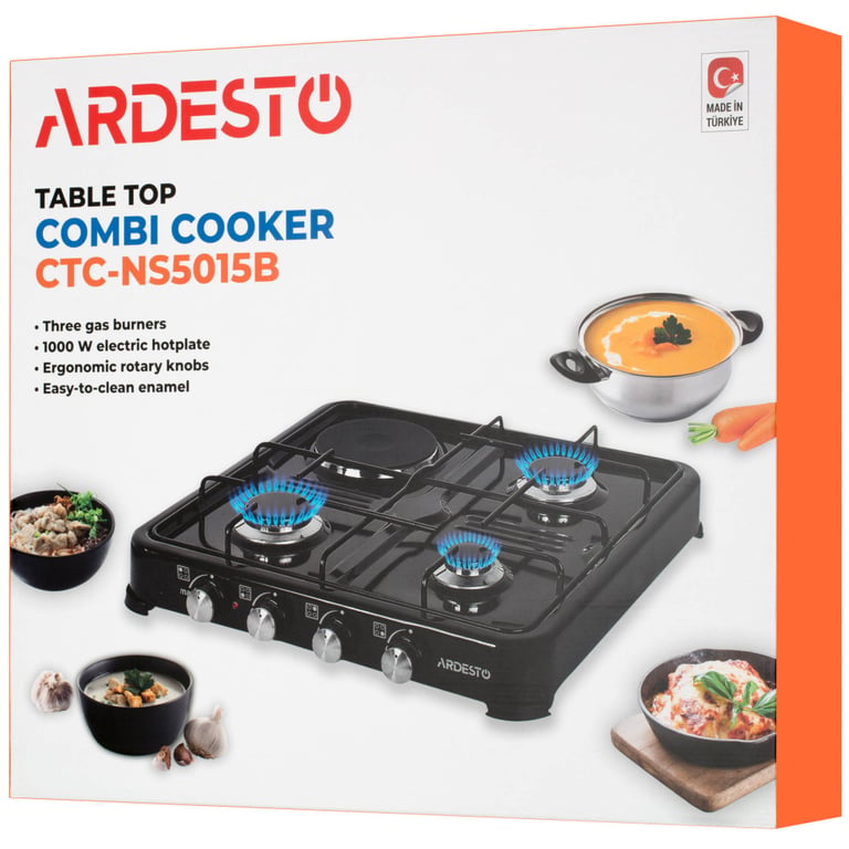 Плита ARDESTO CTC-NS5015B, тип газу LPG, 3 алюмін. газ. пальника, 1 електрич. ко (CTC-NS5015B) - фото 7