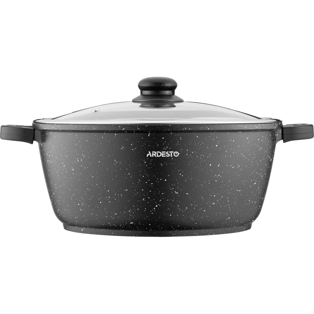 Каструля ARDESTO Gemini Anzio скляна кришка 28 см 6,4 л чорна (AR2426GE) - фото 2 Каструля ARDESTO Gemini Anzio скляна кришка 28 см 6,4 л чорна (AR2426GE) - фото 2