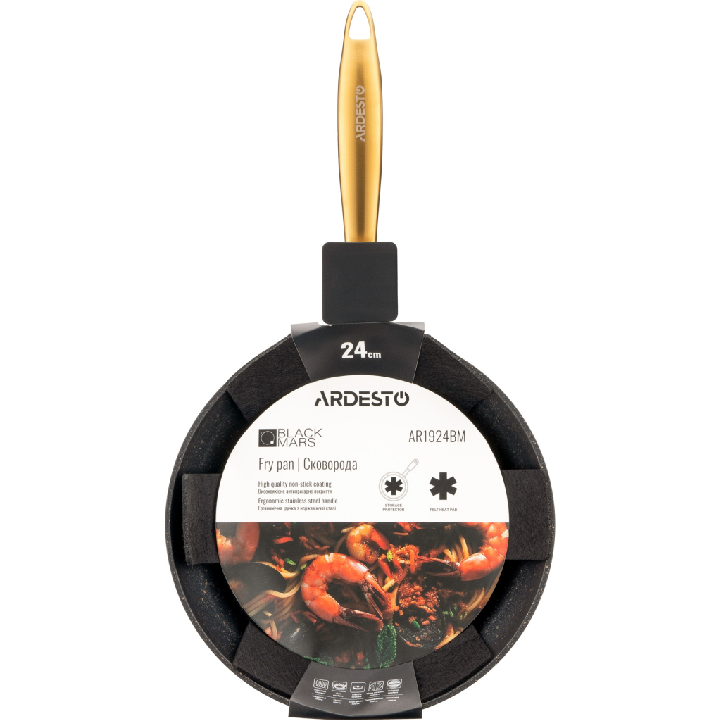 Сковорода Ardesto Black Mars Sparkle 24 см (AR1924BM) - фото 8 Сковорода Ardesto Black Mars Sparkle 24 см (AR1924BM) - фото 8