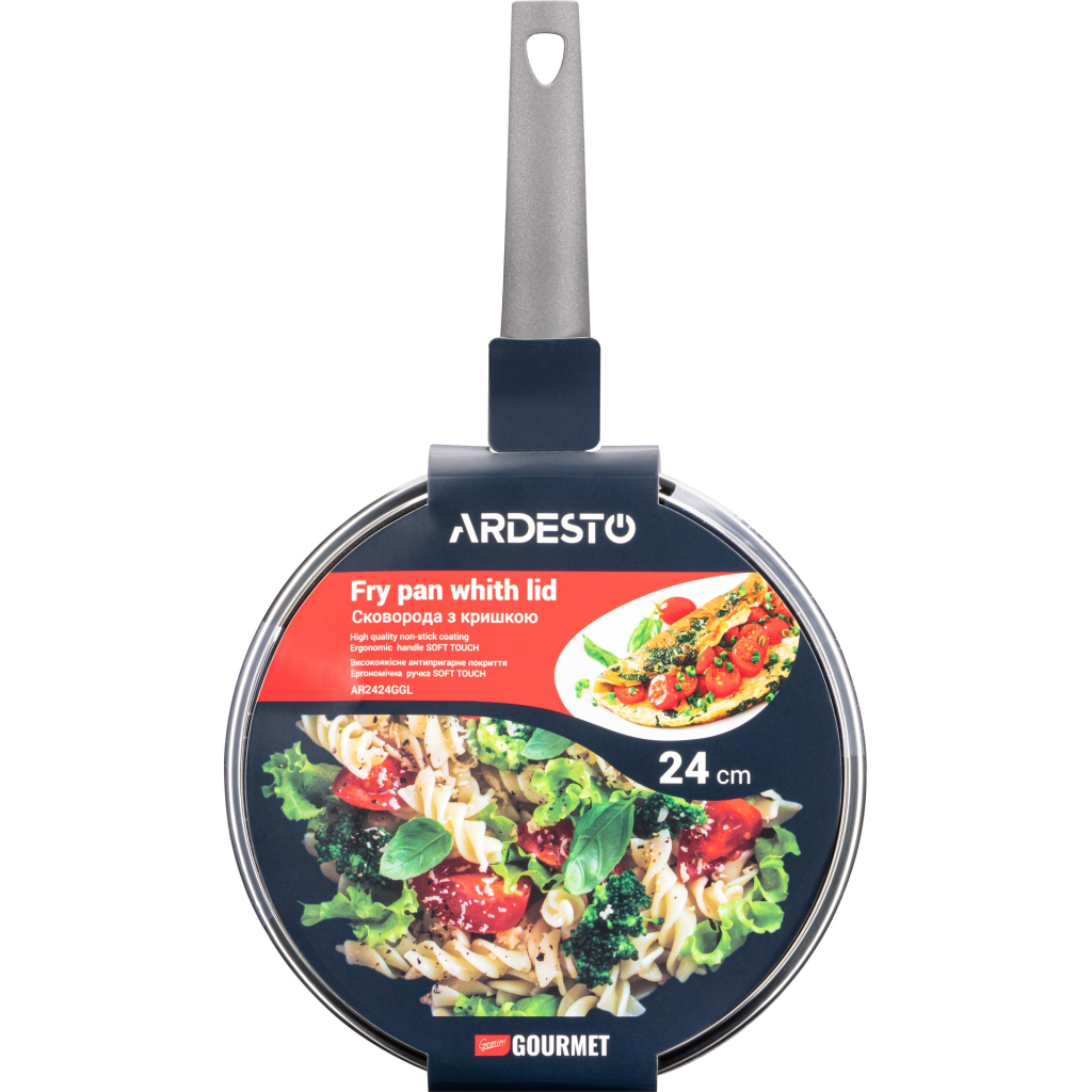 Сковорода Ardesto Gemini Gourmet Apulia з кришкою 24 см (AR2424GGL) - фото 10 Сковорода Ardesto Gemini Gourmet Apulia з кришкою 24 см (AR2424GGL) - фото 10