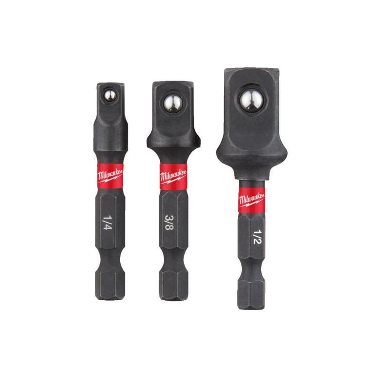 Адаптер для інструменту Milwaukee 1/4" HEX на квадрати 1/4", 3/8", 1/2" (4932479228) - фото 2