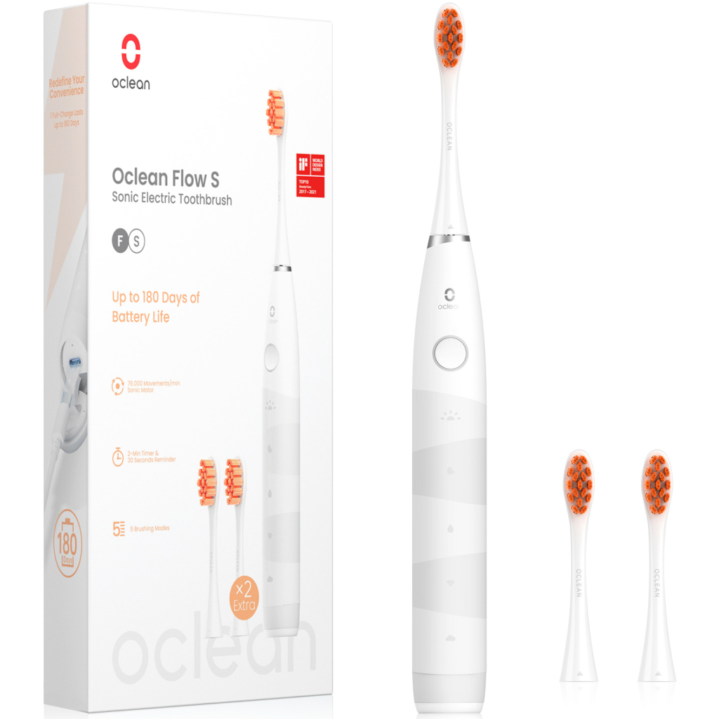 Електрична зубна щітка Oclean Flow S Sonic Electric Toothbrush White (6970810552959) Електрична зубна щітка Oclean Flow S Sonic Electric Toothbrush White (6970810552959)