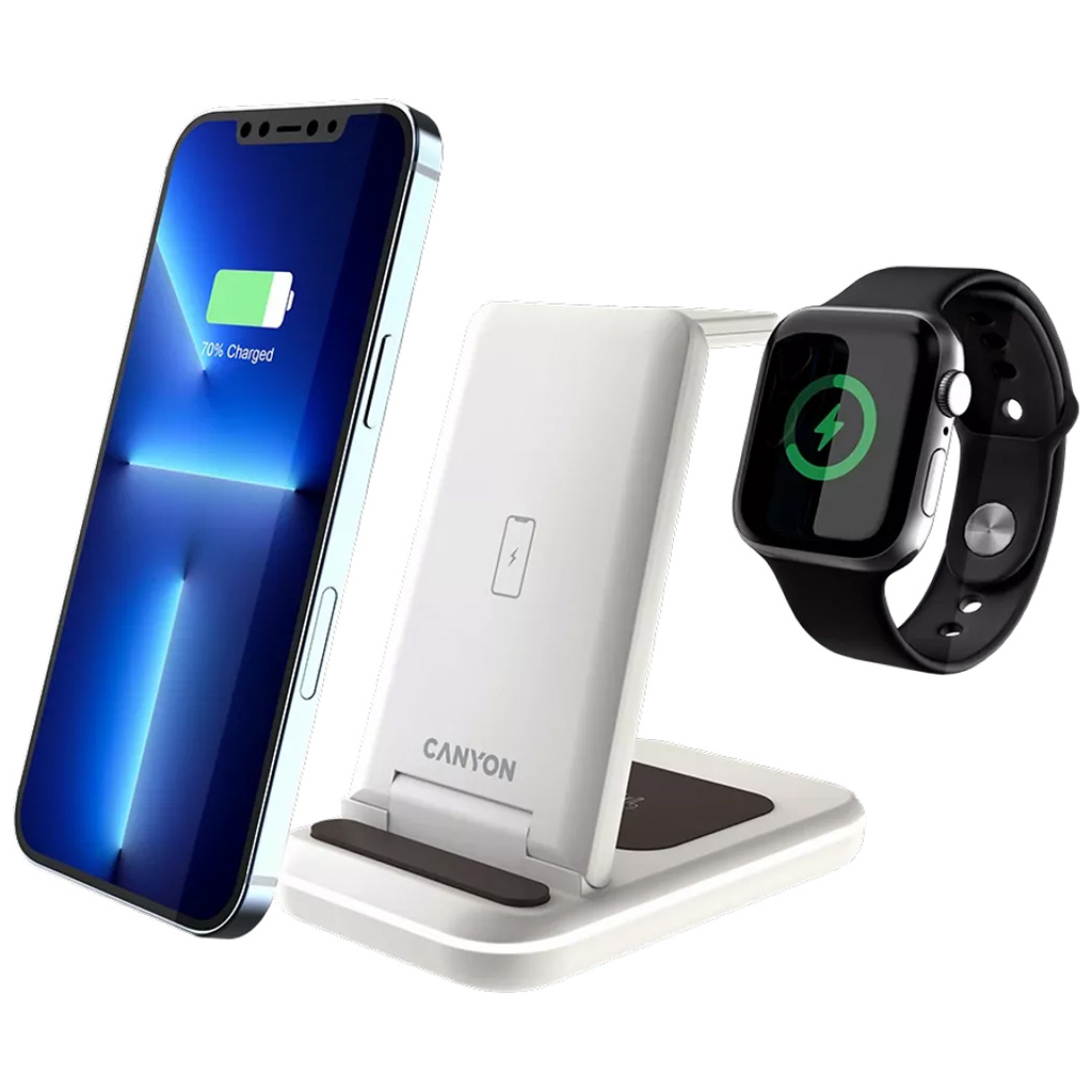 Зарядний пристрій Canyon WS-304 Foldable 3in1 Wireless charger Cosmic Latte (CNS-WCS304CL) - фото 7 Зарядний пристрій Canyon WS-304 Foldable 3in1 Wireless charger Cosmic Latte (CNS-WCS304CL) - фото 7