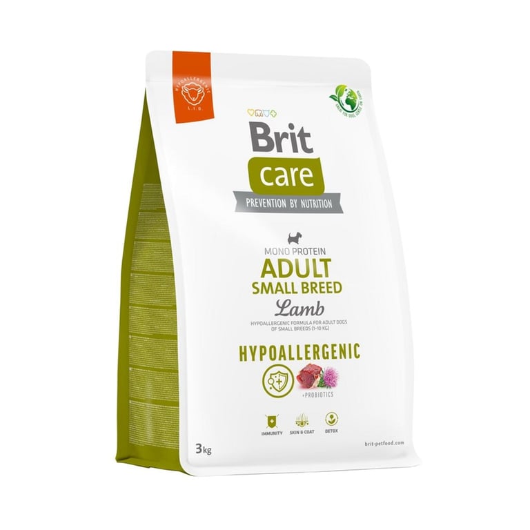 Сухий корм для собак Brit Care Dog Hypoallergenic Adult Small Breed з ягнятком 3 кг (8595602566143) - фото 1