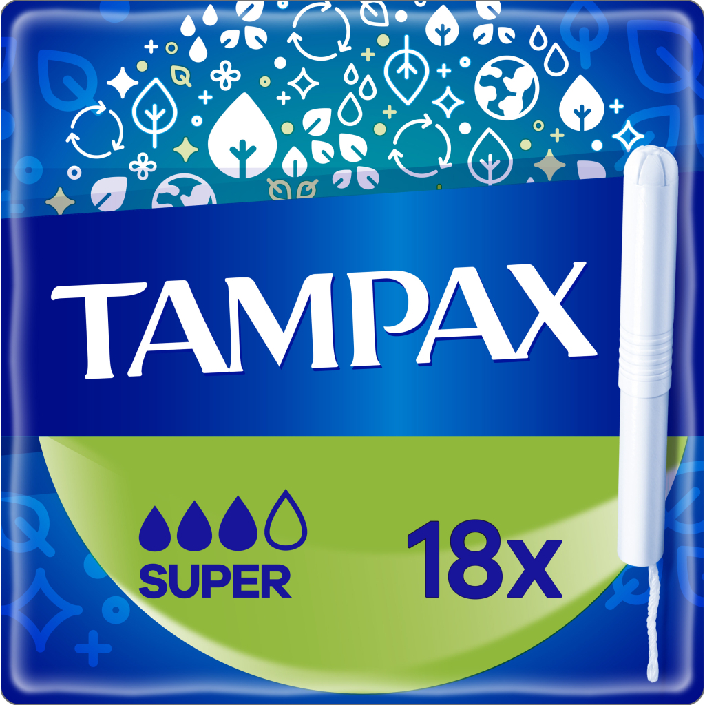 Тампони Tampax Super з аплікатором 18 шт. (8006540716625) - фото 1