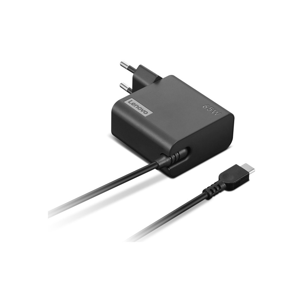Блок живлення до ноутбуку Lenovo 65W, USB Type-С, wall mount (4X21L54610) Блок живлення до ноутбуку Lenovo 65W, USB Type-С, wall mount (4X21L54610)
