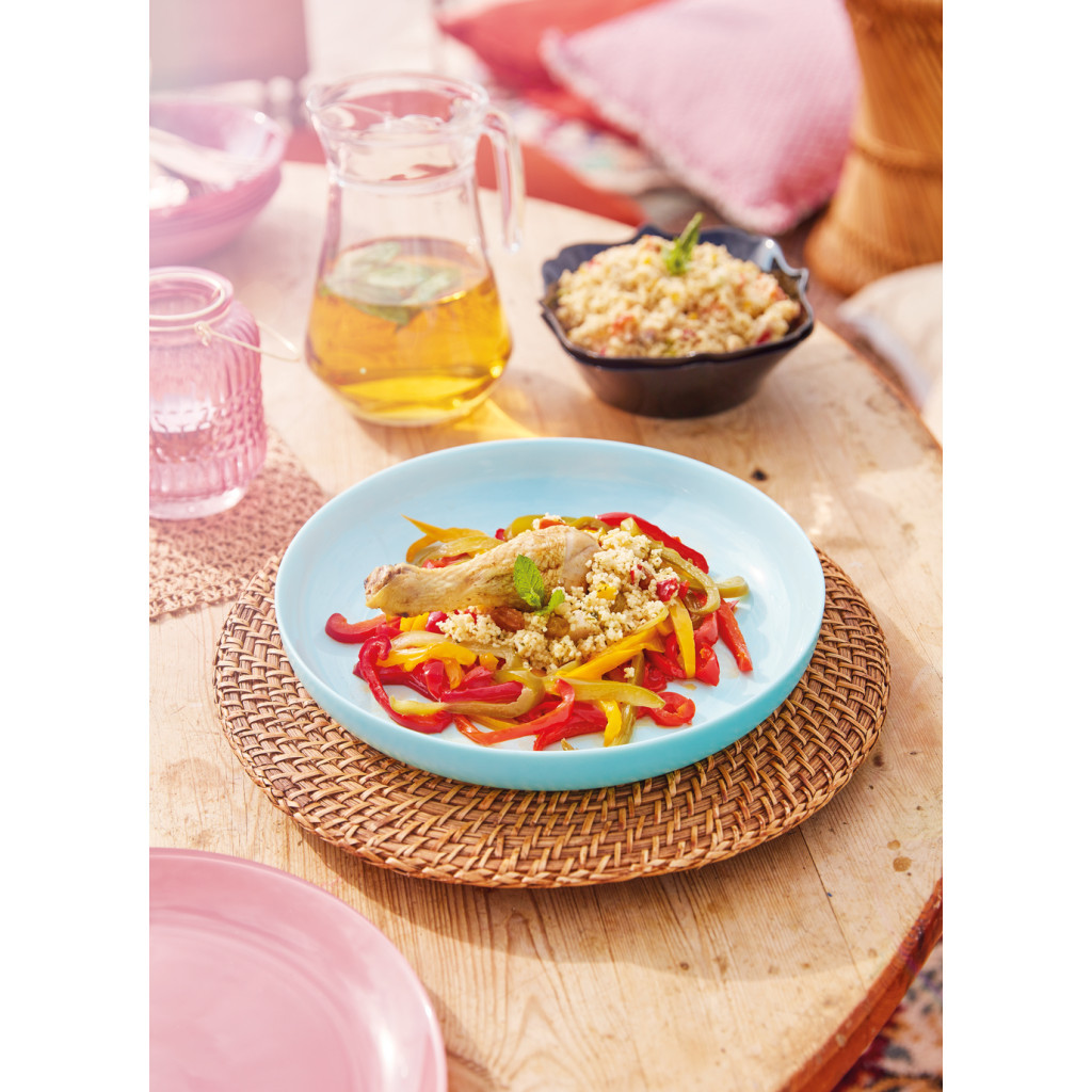 Блюдо Luminarc Friends Time 25 см Бірюзове (P6386) - фото 3 Блюдо Luminarc Friends Time 25 см Бірюзове (P6386) - фото 3