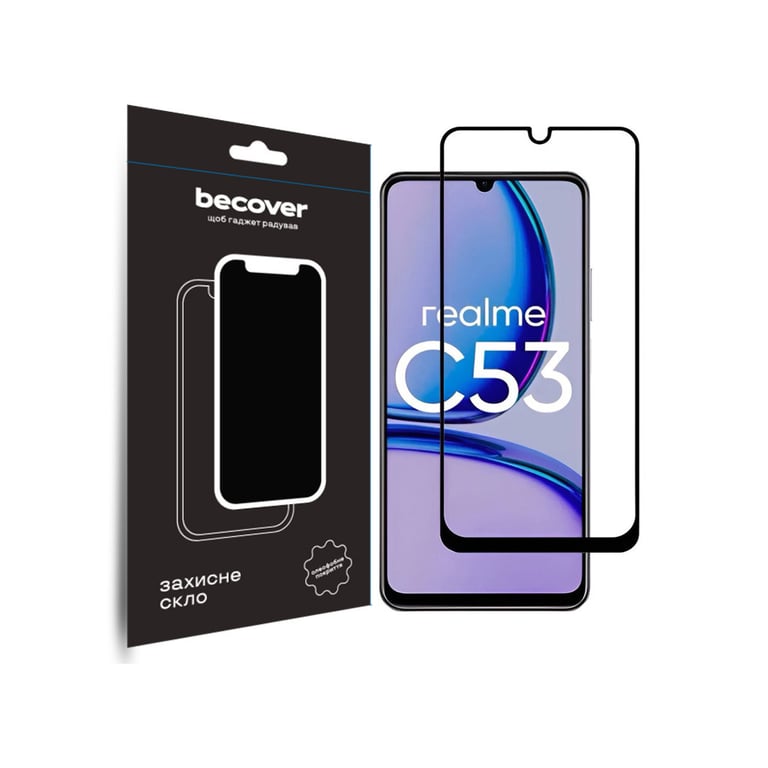 Скло захисне BeCover Realme C53 Black (710105) - фото 1