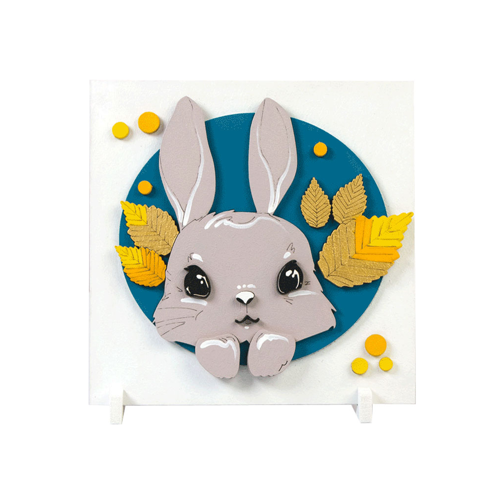 Набір для творчості Rosa Talent Картина 3D Зайченя ДВП ґрунтоване 18х18 см (4823098535706) - фото 1 Набір для творчості Rosa Talent Картина 3D Зайченя ДВП ґрунтоване 18х18 см (4823098535706) - фото 1