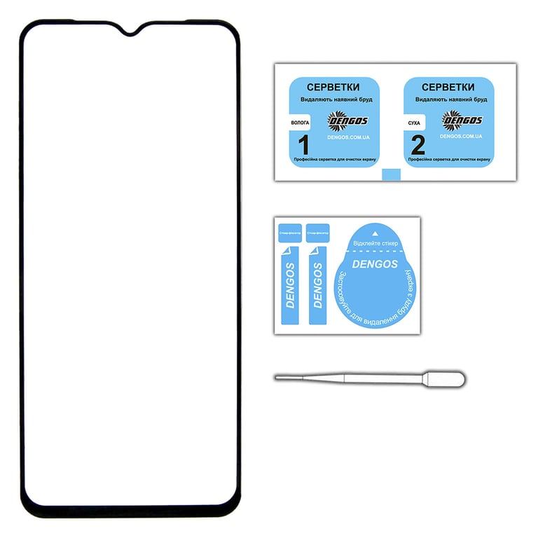 Скло захисне Dengos Full Glue iPhone 15 Pro Max (black) (TGFG-321) - фото 3