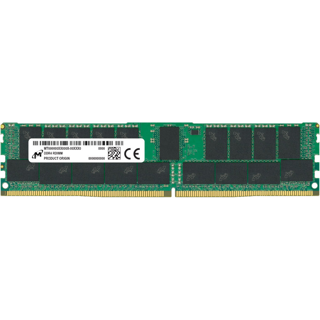 Модуль пам'яті для сервера Micron DDR4 RDIMM 64GB 2Rx4 3200 CL22 (16Gbit) (Single Pack) (MTA36ASF8G72PZ-3G2R) - фото 1