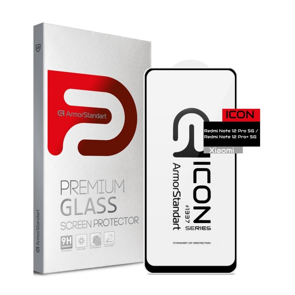 Скло захисне Armorstandart Icon Xiaomi Redmi Note 12 Pro 5G / 12 Pro+ 5G Black (ARM73097) - фото 1 Скло захисне Armorstandart Icon Xiaomi Redmi Note 12 Pro 5G / 12 Pro+ 5G Black (ARM73097) - фото 1