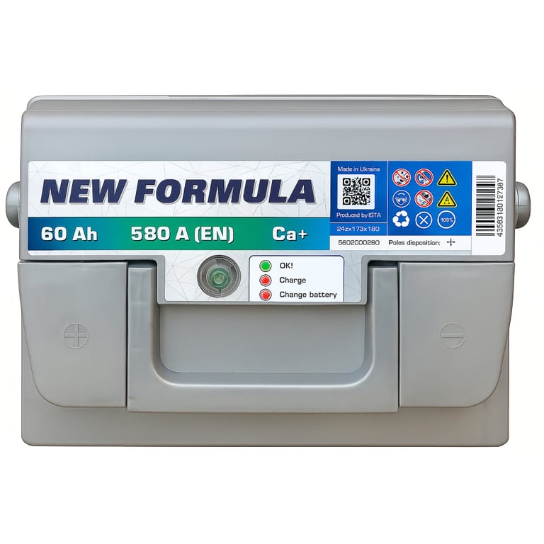 Акумулятор автомобільний NEW FORMULA 60Ah (+/-) 540EN (5602202250) - фото 2