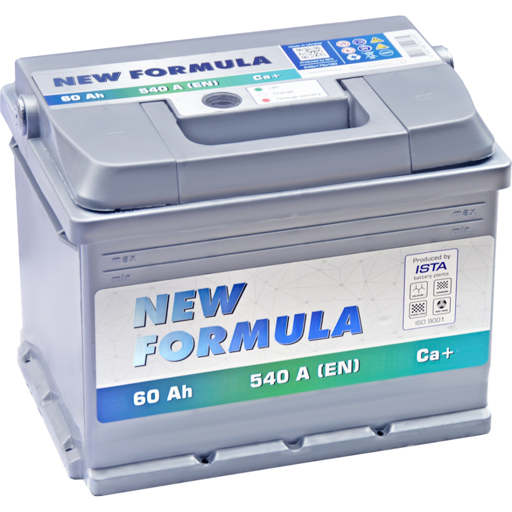 Акумулятор автомобільний NEW FORMULA 60Ah Ев (-/+) 540EN (5602204249) - фото 1 Акумулятор автомобільний NEW FORMULA 60Ah Ев (-/+) 540EN (5602204249) - фото 1