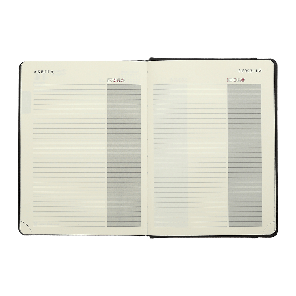 Тижневик Buromax датований 2025 VELOUR, А5 чорний (BM.2134-01) - фото 4 Тижневик Buromax датований 2025 VELOUR, А5 чорний (BM.2134-01) - фото 4