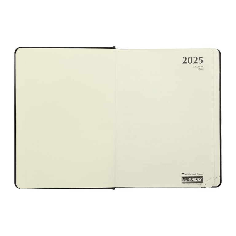 Тижневик Buromax датований 2025 VELOUR, А5 чорний (BM.2134-01) - фото 2