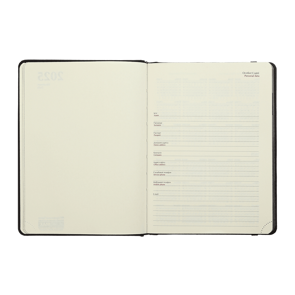 Тижневик Buromax датований 2025 VELOUR, А5 чорний (BM.2134-01) - фото 6 Тижневик Buromax датований 2025 VELOUR, А5 чорний (BM.2134-01) - фото 6