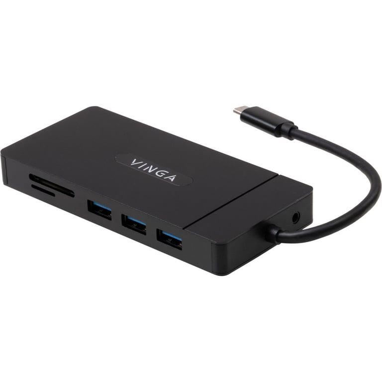Концентратор Vinga USB-C 3.1 to VGA+HDMI+RJ45+3xUSB3.0+USB2.0+SD/TF+PD+Audio (VHYC10) - фото 2