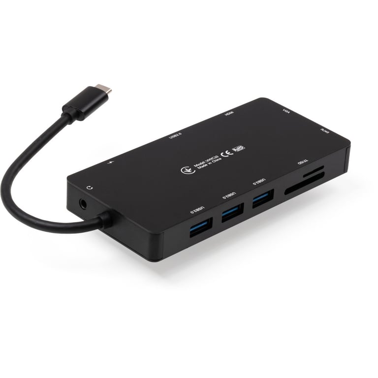 Концентратор Vinga USB-C 3.1 to VGA+HDMI+RJ45+3xUSB3.0+USB2.0+SD/TF+PD+Audio (VHYC10) - фото 4