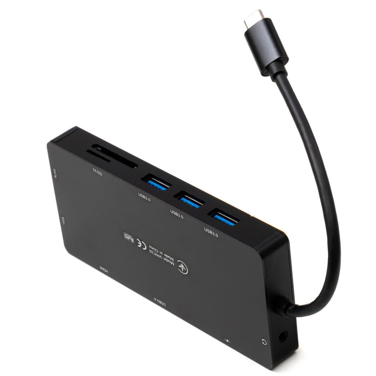 Концентратор Vinga USB-C 3.1 to VGA+HDMI+RJ45+3xUSB3.0+USB2.0+SD/TF+PD+Audio (VHYC10) - фото 6