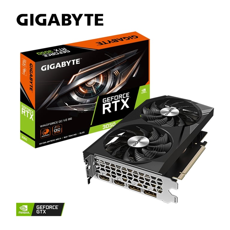 Відеокарта GIGABYTE GeForce RTX3050 8Gb WINDFORCE OC V2 (GV-N3050WF2OCV2-8GD) - фото 8