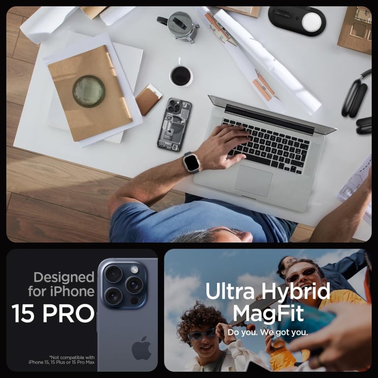 Чохол до мобільного телефона Spigen Apple iPhone 15 Pro Ultra Hybrid MagFit Zero One (ACS06721) - фото 4