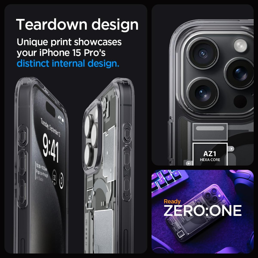 Чохол до мобільного телефона Spigen Apple iPhone 15 Pro Ultra Hybrid MagFit Zero One (ACS06721) - фото 5 Чохол до мобільного телефона Spigen Apple iPhone 15 Pro Ultra Hybrid MagFit Zero One (ACS06721) - фото 5