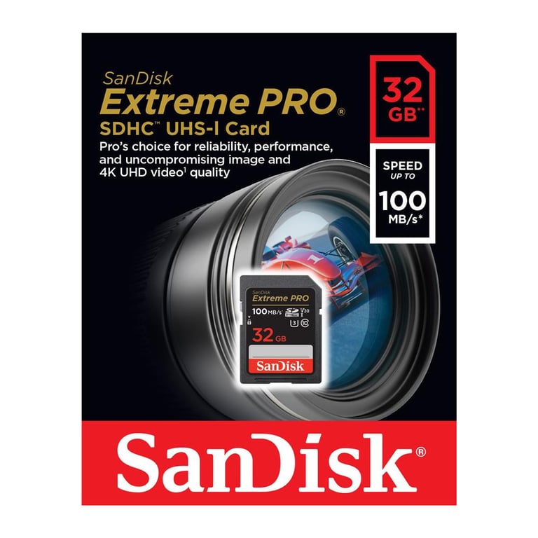 Карта пам'яті SanDisk 32GB SD class 10 UHS-I U3 V30 Extreme PRO (SDSDXXO-032G-GN4IN) - фото 4