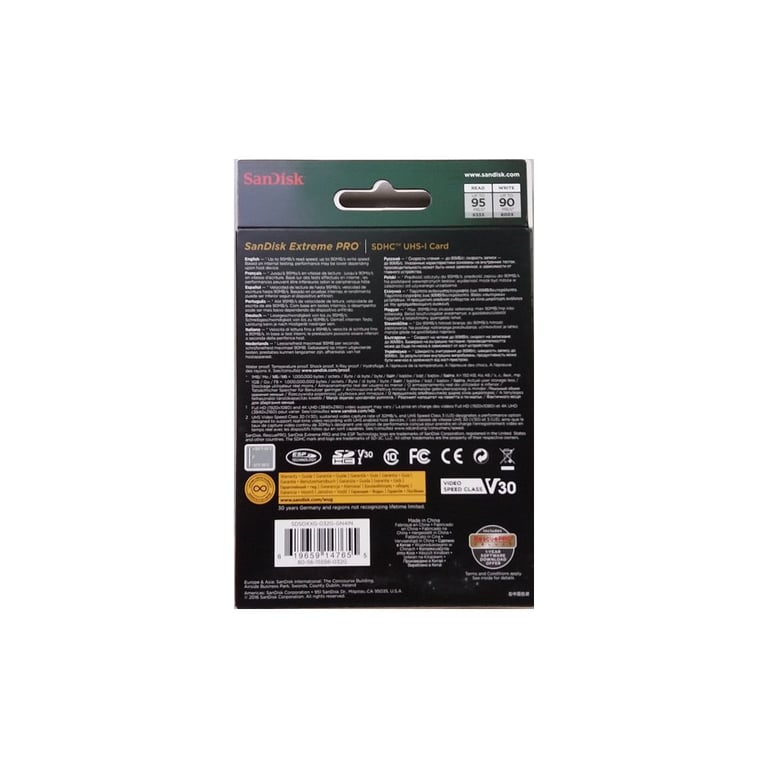 Карта пам'яті SanDisk 32GB SD class 10 UHS-I U3 V30 Extreme PRO (SDSDXXO-032G-GN4IN) - фото 5