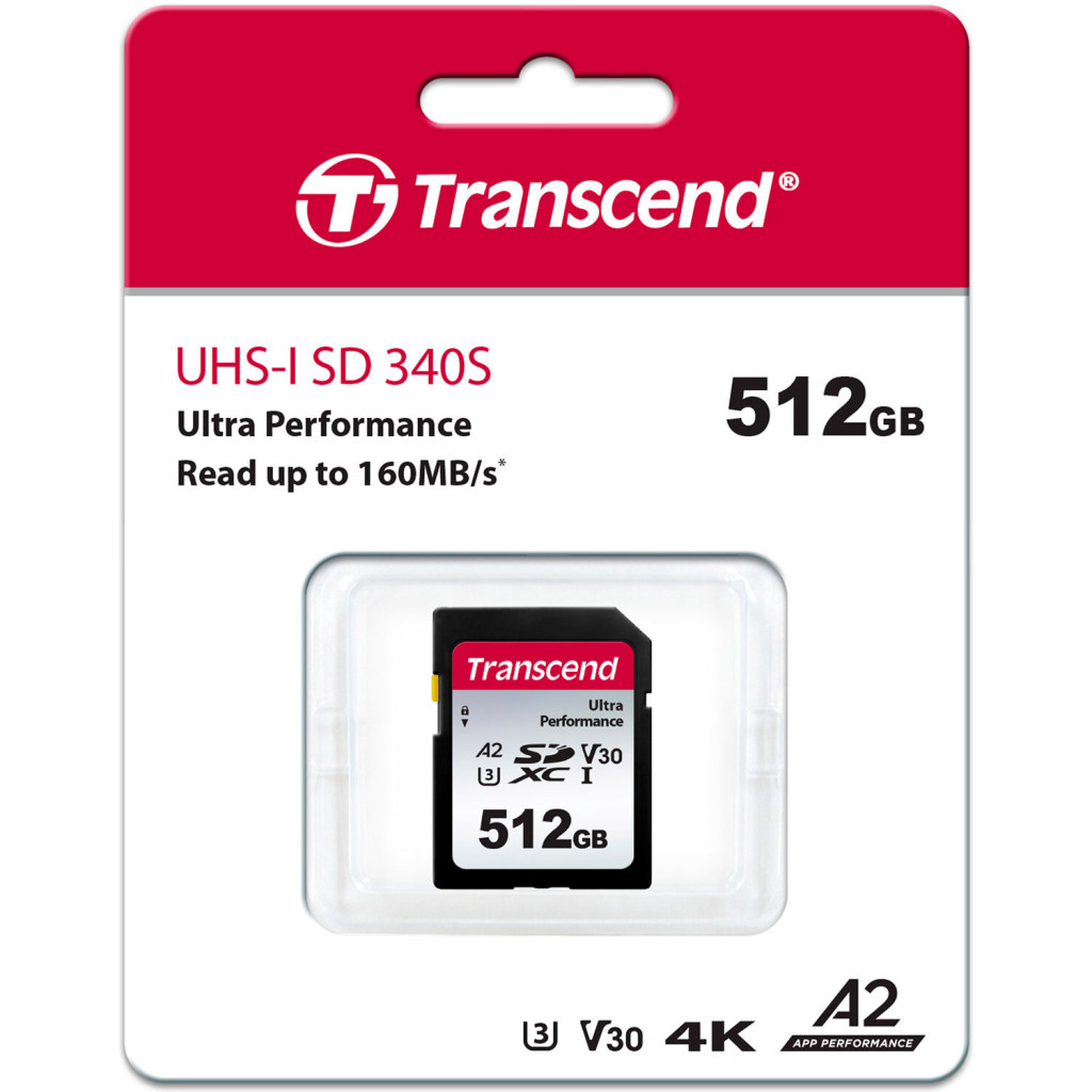 Карта пам'яті Transcend 512GB SD class 10 UHS-I U3 4K (TS512GSDC340S) - фото 2 Карта пам'яті Transcend 512GB SD class 10 UHS-I U3 4K (TS512GSDC340S) - фото 2