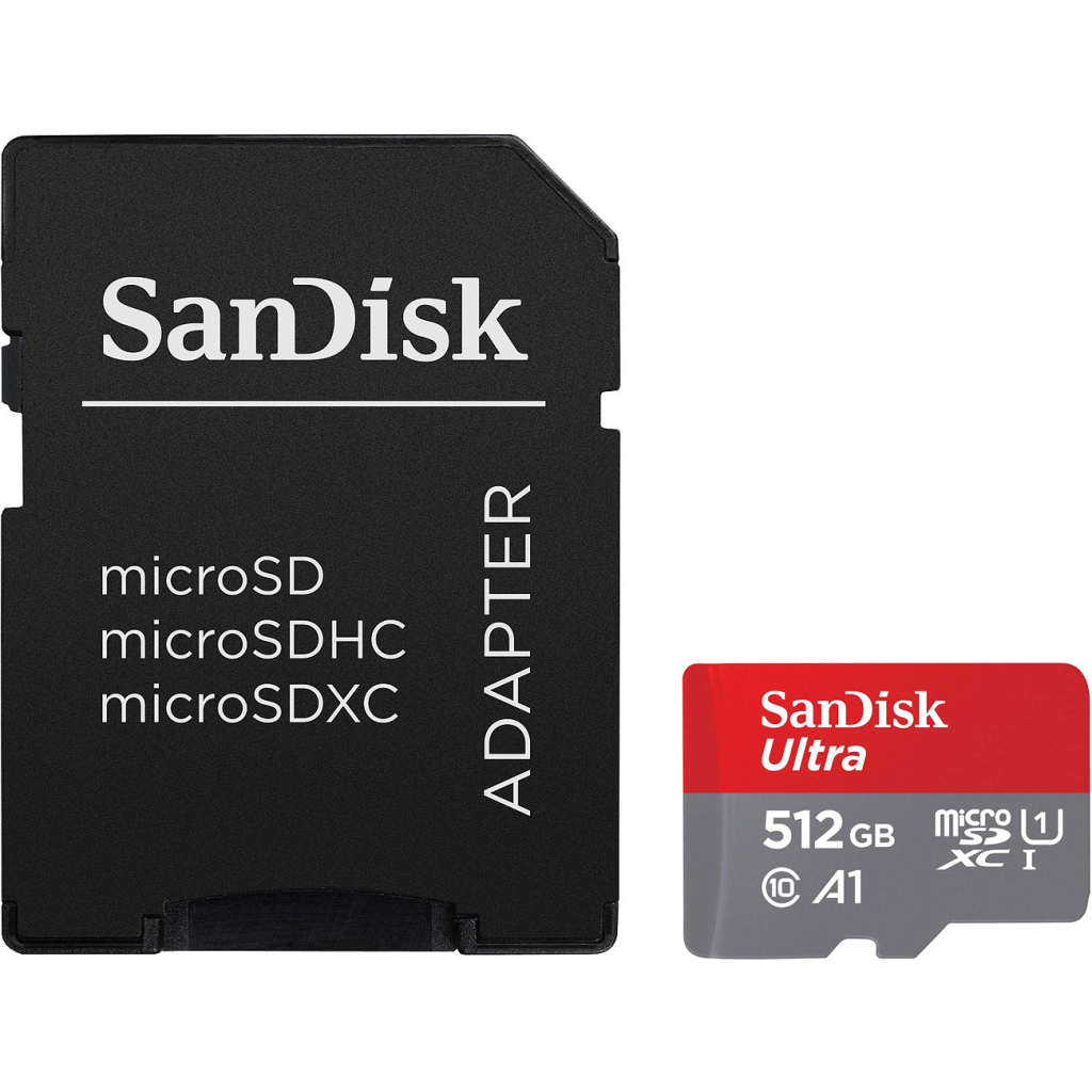 Карта пам'яті SanDisk 512GB microSDXC class 10 UHS-I Ultra (SDSQUAC-512G-GN6MA) - фото 1 Карта пам'яті SanDisk 512GB microSDXC class 10 UHS-I Ultra (SDSQUAC-512G-GN6MA) - фото 1