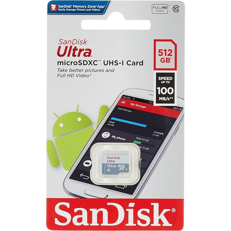 Карта пам'яті SanDisk 512GB microSDXC class 10 UHS-I Ultra (SDSQUNR-512G-GN3MN) - фото 2