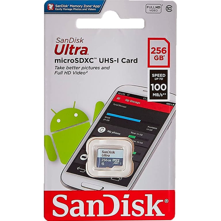 Карта пам'яті SanDisk 256GB microSDXC class 10 UHS-I Ultra (SDSQUNR-256G-GN3MN) - фото 2