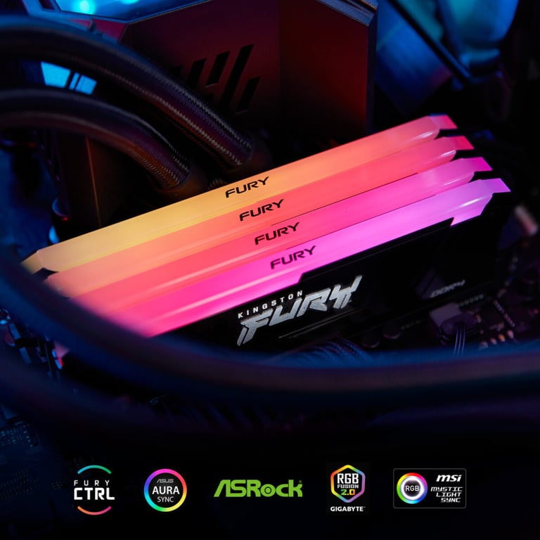 Модуль пам'яті для комп'ютера DDR4 16GB 3600 MHz Beast RGB Kingston Fury (ex.HyperX) (KF436C18BB2A/16) - фото 7