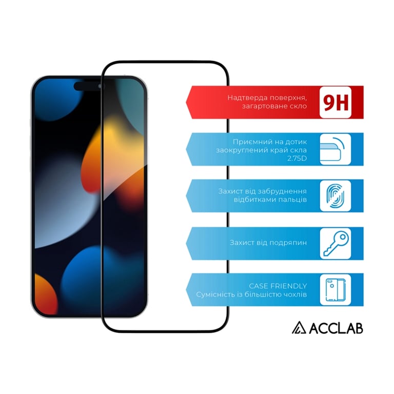 Скло захисне ACCLAB Full Glue Apple iPhone 15 (1283126575228) - фото 3